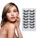 NICENEEDED 7 Pairs Colored False Eye Cluster Lashes Cosplay Full Eye Faux Eye Lash Extensions Curly Fluffy Artificial Lashes for Women and Girls Eyes Decoration