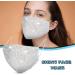 Lieikic Women's Glitter Mouth Protection - Elegant Washable & Reusable Face Cover for Halloween Parties (B-White) - Buy Online on GoSupps.com