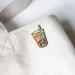On Point Pins Boba Bubble Thai Tea Tapioca Pearl Milk Tea Brooch Badge Enamel Lapel Pin - Buy Online on GoSupps.com