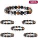 Anti-Swelling Black Obsidian Slimming Foot Chain | Lymphatic Drainage Magnetic Therapy Bracelet | Anti-Varicose Footkett - Black/Silver/Yellow - Buy Online on GoSupps.com