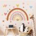 Decalmile Watercolor Rainbow Heart Star Wall Decals - Boho Nursery and Bedroom Decor - Buy Online on GoSupps.com