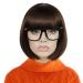 Ebingoo Velma Wig 11 Inch Dark Brown Wig with Bangs for Women Short Bob Brown Synthetic Heat Resistant Wig for Daily Wear(with 1 Glasses Frame + 1 Wig Cap)