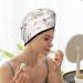 Super Absorbent Flowers Beige Microfiber Hair Towel | Quick Dry Hair Turban & Bonnet Cap for Curly Long Thick Hair - Ideal for Women Girls & Kids - Buy Online on GoSupps.com