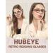 Buy Hubeye Retro Half Moon Reading Glasses - 3 Pairs +1.5 Diopters Lightweight Spring Hinge Stylish for Men & Women - International Shipping Available - Buy Online on GoSupps.com