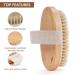 Set of 2 Body Brush for Exfoliation & Circulation Boost - Natural Bristle Dry Skin Brush & Soft Silicone Scrubber for all Skin Types - Gray/Brown - Buy Online on GoSupps.com