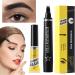  Dubbulon Eyebrow pencil eyebrow pencils for women long-lasting waterproof eyebrow pencil | 4-prong liquid eyebrow pencil with eyebrow gel natural-looking eyebrow pencils for - Buy Online on GoSupps.com