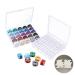 54 PCS Bobbins for Sewing Machine, Contains 2 Pack Transparent 25 Empty Slots Spools and Box, Extra 4 Plastic H-Shaped Floss Bobbins