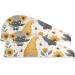Sunflower Gnomes Hair Towels 2 Pack - Super Absorbent Quick Dry Hair Turbans for Women & Girls - Buy Online on GoSupps.com