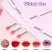 Silicone Nail Powder Applicator Brush Set - 10 Pcs Reusable Lip & Nail Art Brushes for Holographic Chrome Glitter Mirror Finish Makeup - White - Buy Online on GoSupps.com