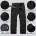 Asfixiado Kids Waterproof Snow Pants | Fleece Lined Insulated Ski Pants - X-Large 1 (Black) - Buy Online on GoSupps.com