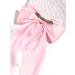 Women's Pink Satin Bow Barrettes - Long Ribbon Hair Clips for Parties - Buy Online on GoSupps.com
