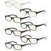 Eyekepper 5 pieces Classic Spring Hinge Reading Glasses Sun Reading Glasses Blue Light Blocking-b40-7 pieces 3.5 diopters