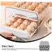 Generic Egg Storage Box Fridge Drawers Egg Tray for Home Wear-resistant Egg Drawer Organizer With Cover Grey 21.5x22.5x14cm - Buy Online on GoSupps.com