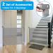 HEELALBABY Retractable Baby Gate - 35 Tall, Extends to 65 Wide, Grey Mesh Safety Dog Gate for Stairs & Doorways - Buy Online on GoSupps.com