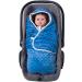 Baby Swaddle Blanket with Hat | Ultra Thick 90x90cm | for Stroller, Baby Carrier, High Chair | Grey Stars Design | Blue Whale | 6-12 Months - Buy Online on GoSupps.com