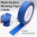 Blue Painters Tape Set - 3 Rolls, Multi-Surface Medium Adhesive, for DIY Crafts, Arts, Safe Wall Painting - 1 inch x 22 Yards - Buy Online on GoSupps.com
