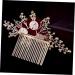 HAPINARY Rose Hair Comb Wedding Hair Accessories for Brides Bridal Hair Side Comb Bride Hair Side Comb Bride Side Comb Hair Jewelry Comb Wedding Hair Comb Rose Hair Decor Zinc Alloy Red - Buy Online on GoSupps.com
