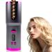 Cordless Automatic Curling Iron Ceramic Auto Hair Curler with LCD Display 6 Temps & Timers Portable USB Rechargeable Curling Iron Wand Detangle & Scald-Free Auto Shut Off Fast Heating for Hair Styling Grey