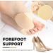 1 Pair Honeycomb Fabric Forefoot Pads for Women High Heels - Non-Slip Invisible Socks for Comfort and Toe Correction - Beige, One Size - Buy Online on GoSupps.com