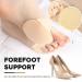 Women's Reusable Honeycomb Fabric Forefoot Pads - Soft Ball of Foot Cushions for Fatigue Relief and Metatarsal Pain Prevention - Invisible Socks for Comfort - 1 Pair (Beige) - Buy Online on GoSupps.com