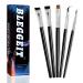 BLEGGEIT Eyeliner Brush, Firm Flat Eye Liner Makeup Brushes, Angled Eyeliner Eyebrow Brush, Soft Synthetic Hairs and Wood Handle, Precision Blending, Pencil Point Thin Bristle Brush (5 Pcs Set)