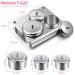 3 Piece Stainless Steel Acrylic Liquid & Nail Powder Container Set - Buy Online on GoSupps.com