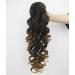 IMISSU Long Curly Claw Ponytail Clip On Hair Extension Pony Tail Hair Piece (Black Ombre Brown 1T30) - Buy Online on GoSupps.com