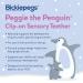 Bickiepegs Peggie the Penguin Sensory Bite Toy | Dental Aid for Babies & Toddlers | Front Gray & White Clip-On Teether - Buy Online on GoSupps.com