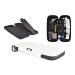 Platypus Golf Co. Caddie Case - Golf Glove Holder with Hinging Stiff Shaper - Hard Case Protector & Organizer with Storage Slots for Phone Tees Divot Tools Ball Markers - For Both Men and Women Golfers White Left Hand