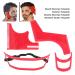 Beard Shaping Tool Kit | Beard Styling & Grooming Red Plastic Template Set | Perfect Hairline & Beard Line Shaping for Men - Buy Online on GoSupps.com