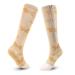 Zmerch compression stockings sports printing long wheel socks zipper Professional leg support thick women's varicose vein socks (L-EU38-41/butterfly (1 pair)) L -Eu38-41 Butterfly (1 pairs)