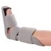 BraceAbility Padded 90 Degree Plantar Fasciitis Boot | Soft Night Splint to Stabilize Foot and Ankle, Stretches Plantar Fascia Ligament and Supports Achilles Tendon (Medium) Medium Grey