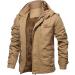 Hanxiulin Fleece Plush Jacket for Men | Warm Windproof Winter Coat | Fluffy Thick Khaki 3XL Outdoor Jacket - Buy Online on GoSupps.com