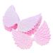 Operitacx 12pcs Miniature Angels Wings Shiny Angel Wing Jeans Embroidered Crown 3d Cloth Pink Heart-shaped Pink 9.00X6.00X0.10CM