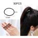 Elastic Hair Bands 2mm (50 Pieces) - No Metal Ponytail Holders for Women, Men, Kids - Black - Buy Online on GoSupps.com