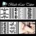 Sttiafay Black Lace Temporary Tattoo - Waterproof Sexy Body Art Stickers for Wedding, Festival & Beach Party - Buy Online on GoSupps.com