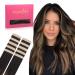 If Salife Tape Extensions Real Hair Balayage Natural Black to Chestnut Braun 10pcs Tape In Extensions Real Hair 20g 30cm Invisible Hair Extension Real hair Invisable smooth tape Needpacking 30cm 20g 10Pcs #1b/6/1B Balayage Natural Black to Chestnut Brown