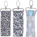 Wudaizhi 3pcs Lip Balm Bag Chapstick Bag Keyring Colourful Print Redistick Bag with Buckle for Women