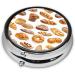 Painted Bread Printed Mini Round Pill Box | 3 Compartment Travel Medicine Organizer | Portable Pill Case for Home & Office - Buy Online on GoSupps.com