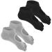 GREVOSEA 2 pairs yoga socks without toes gymnastics fitness socks yoga toe socks slipproof toe pilates socks slipproof toe -free futs for women pilates dance ballet kickboxing black+gray