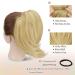 BARSDAR HAARDIC Hair Extensions - Short Synthetic Ponytail Roll | 24T613# Light Blonde Mix Hair Jewelry for Women - Buy Online on GoSupps.com