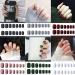 6 Packs (144 Pcs) Matte Short Press on Nails, Acrylic Short False Nails Full Cover Set Artificial Nails Fake Solid Color with Glue Nail File for Women