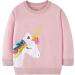 Girls Cotton Sweatshirt - Long Sleeve Unicorn Tee for Toddlers (2-3 Years) | Casual Jumper for Kids Ages 1-12 - Buy Online on GoSupps.com
