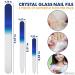 3Pcs Crystal Glass Nail File Set - Professional Manicure Pedicure Tools for Natural and Artificial Nails - Includes Cuticle Pusher - Salon Quality Crystal Nail Files for Women - Buy Online on GoSupps.com