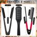 2 Piece Straightening Comb Set with Boar Bristles - Double Sided Brush for Hair Styling and Knot-Free Results (Black/Rose Red) - Buy Online on GoSupps.com