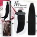 Moresoo Jet Black Tape in Hair Extensions - 16 Inch Real Human Hair, 20 Pieces, 50g #1 - Buy Online on GoSupps.com