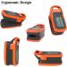 Fingertip Pulse Oximeter with Plethysmograph and Perfusion Index, Large OLED Display Blood Oxygen Saturation & Heart Rate Monitor - Carrying Case Included (Red-Orange) - Buy Online on GoSupps.com