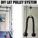 Tricep Rope 27 & 35 Fitness Attachment | Heavy Duty Coated Nylon | Black | Cable Machine Pulldown - Buy Online on GoSupps.com