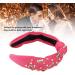 Rhinestone Knotted Headband Valentine's Day Headband Women Acrylic Rhinestone Wide Knotted Headband for Festivals (Rose Red) - Buy Online on GoSupps.com