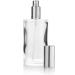 Fantasia Empty Perfume Bottle with Atomizer - 100ml Clear Glass Flakon Refillable Oval Design Silver Cap - Perfect for DIY Fragrance - Buy Online on GoSupps.com